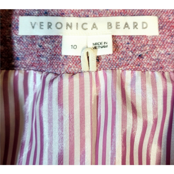Veronica Beard Beacon Dickey Blazer Jacket In Orchid Purple Wool Blend Size 10 - Picture 11 of 16